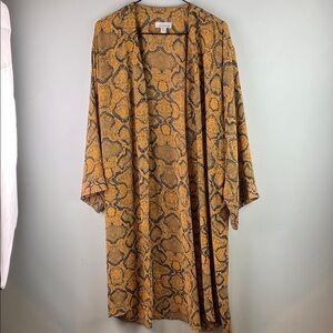 Allison Joy Snakeskin Kimono Jacket Size M/L